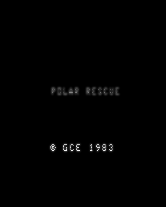 Polar Rescue title screen for Vectrex